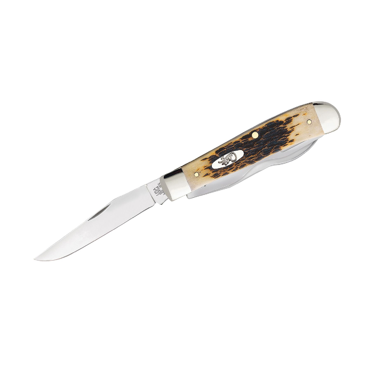 CASE KNIVES AMBER BONE PEACH SEED JIG HOBO