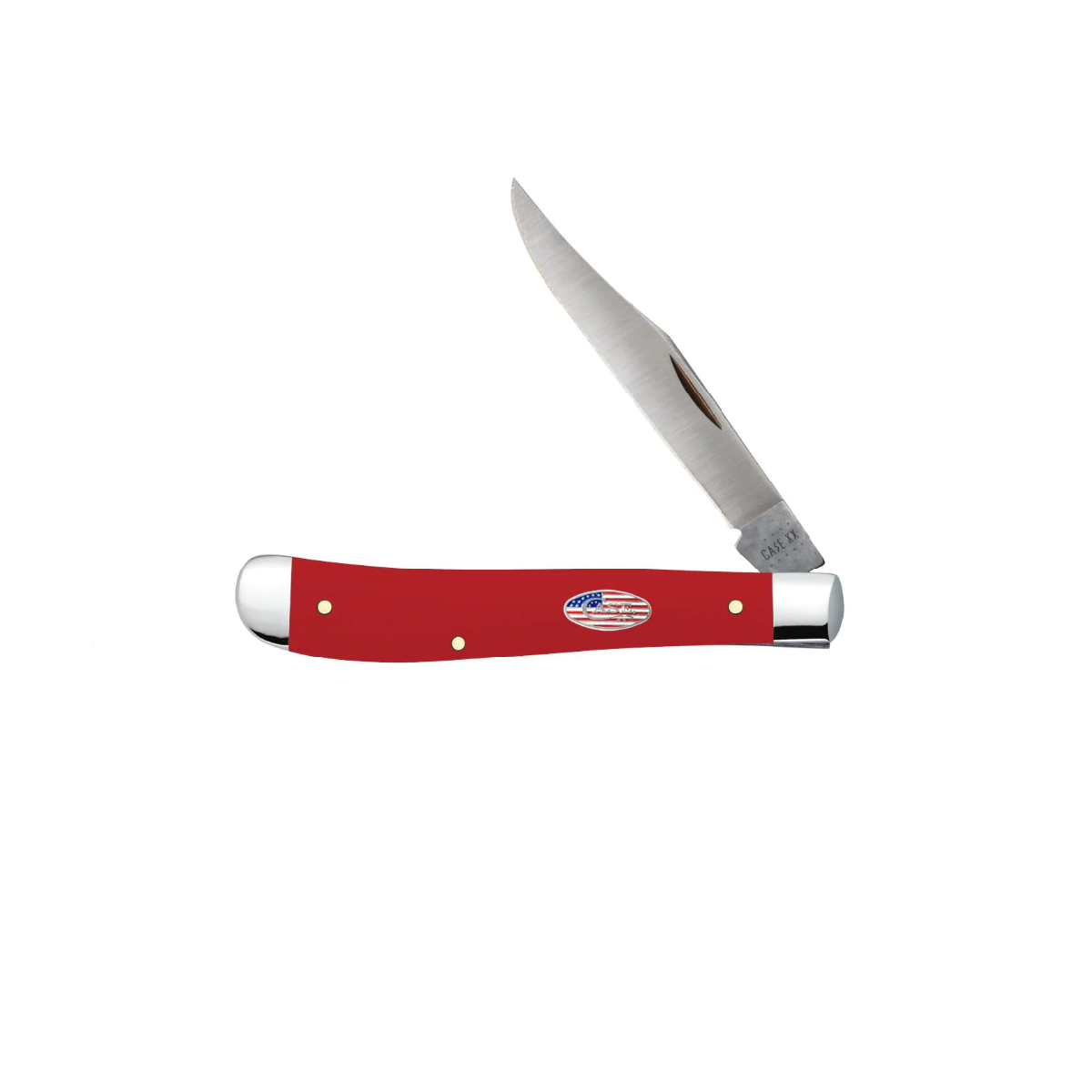 CASE KNIVES AMERICAN WORKMAN RED SYNTHETIC SLIMLINE TRAPPER