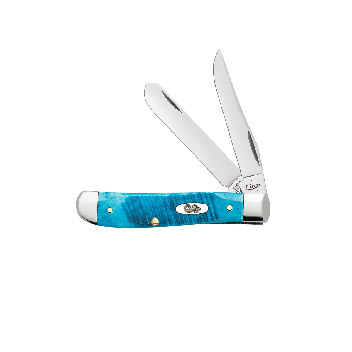 CASE KNIVES CARIBBEAN BLUE BONE MINI TRAPPER