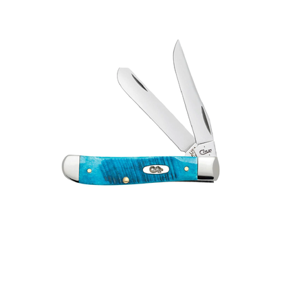 CASE KNIVES CARIBBEAN BLUE BONE MINI TRAPPER