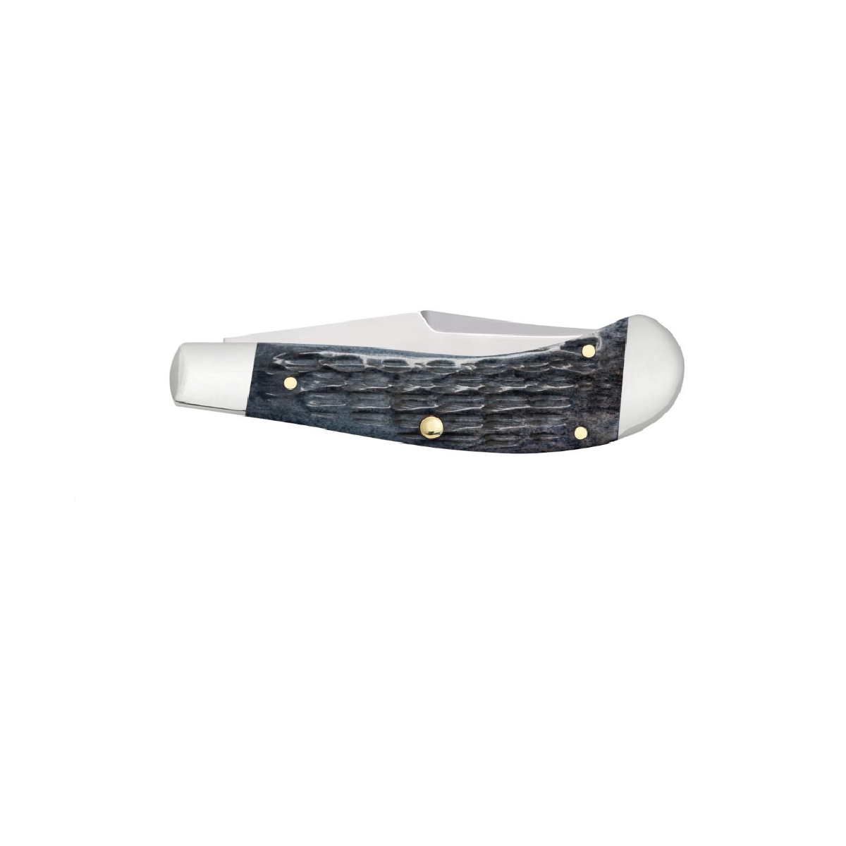 CASE KNIVES POCKET WORN GRAY BONE CRANDALL JIG SADDLEHORN