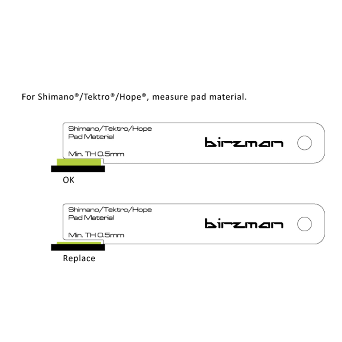 BIRZMAN BRAKE PAD WEAR INDICATOR