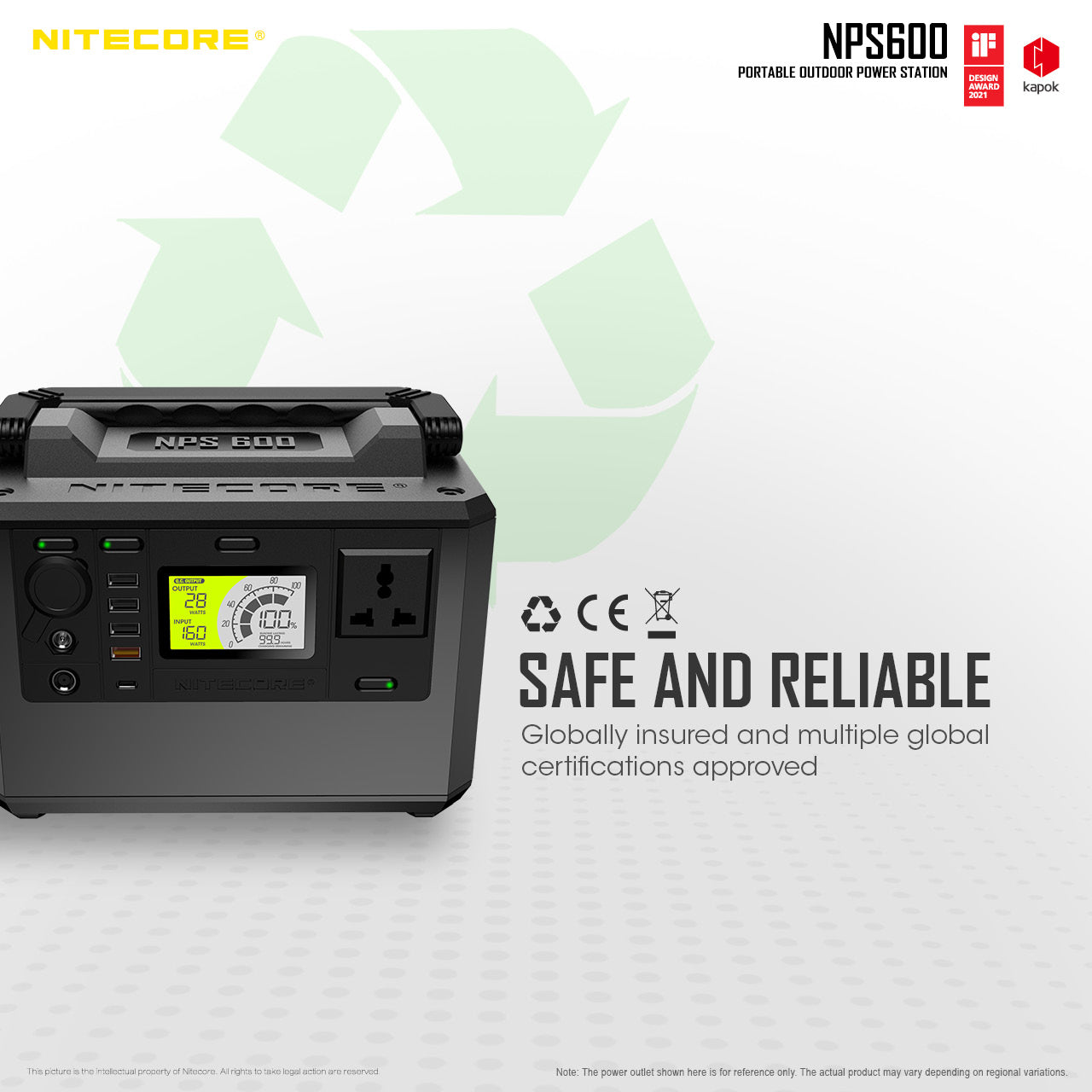 NITECORE PORTABLE OUTDOOR POWER STATION 165000MAH (NPS600)