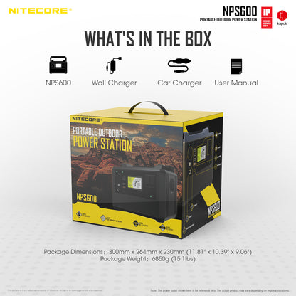 NITECORE PORTABLE OUTDOOR POWER STATION 165000MAH (NPS600)