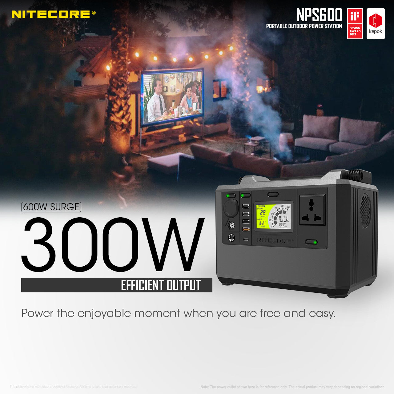 NITECORE PORTABLE OUTDOOR POWER STATION 165000MAH (NPS600)