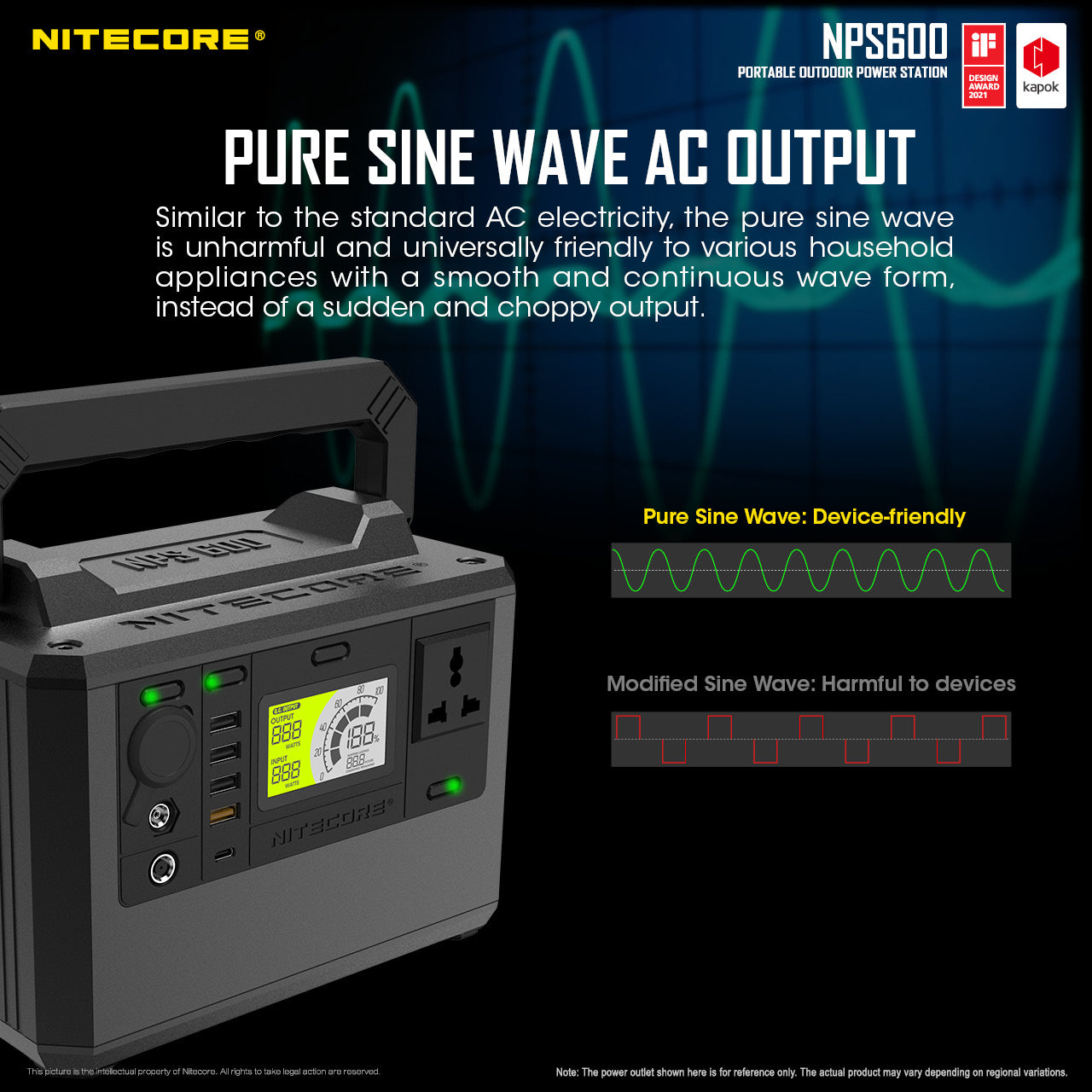 NITECORE PORTABLE OUTDOOR POWER STATION 165000MAH (NPS600)