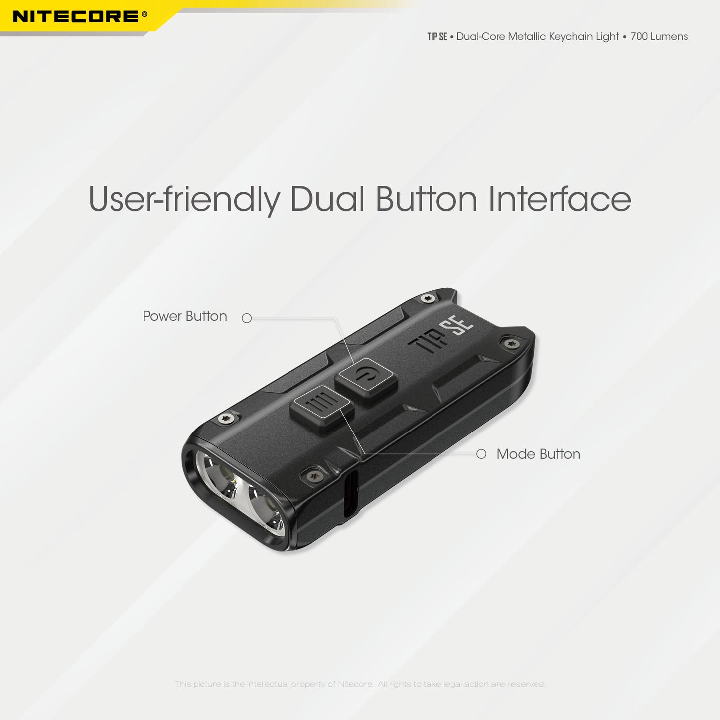 NITECORE 700 LUMENS RECHARGEABLE KEYCHAIN FLASHLIGHT (TIP SE)