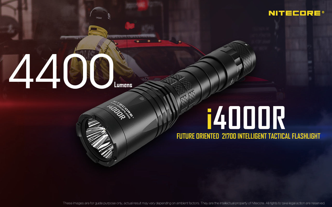 NITECORE 4400 LUMENS USB-C RECHARGEABLE TACTICAL FLASHLIGHTS (I4000R)