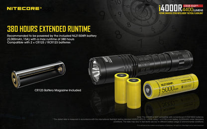 NITECORE 4400 LUMENS USB-C RECHARGEABLE TACTICAL FLASHLIGHTS (I4000R)