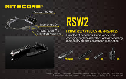 NITECORE REMOTE SWITCH FOR P20,P20UV,P10GT,P05,R25 (RSW2)