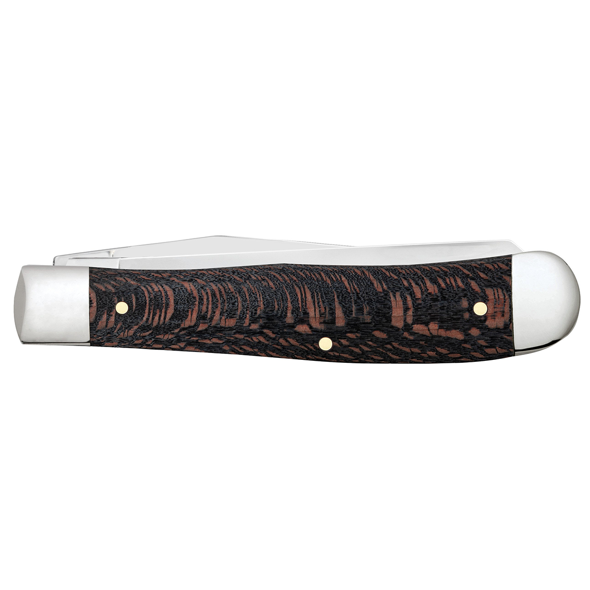 CASE KNIVES BLACK SYCAMORE WOOD TRAPPER