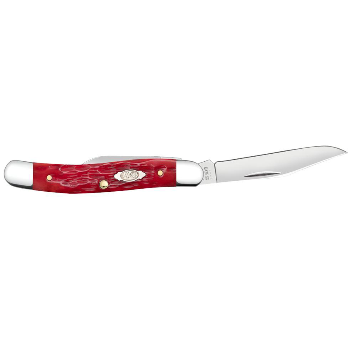 CASE KNIVES DARK RED BONE PEACH SEED JIG MEDIUM JACK