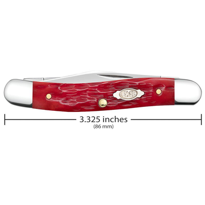 CASE KNIVES DARK RED BONE PEACH SEED JIG MEDIUM JACK