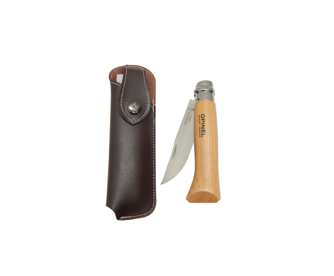 OPINEL N.08 WOOD KNIFE WITH SHEATH