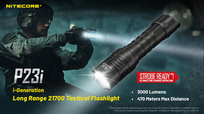 NITECORE 3000 LUMENS RECHARGEABLE FLASHLIGHT (P23I)