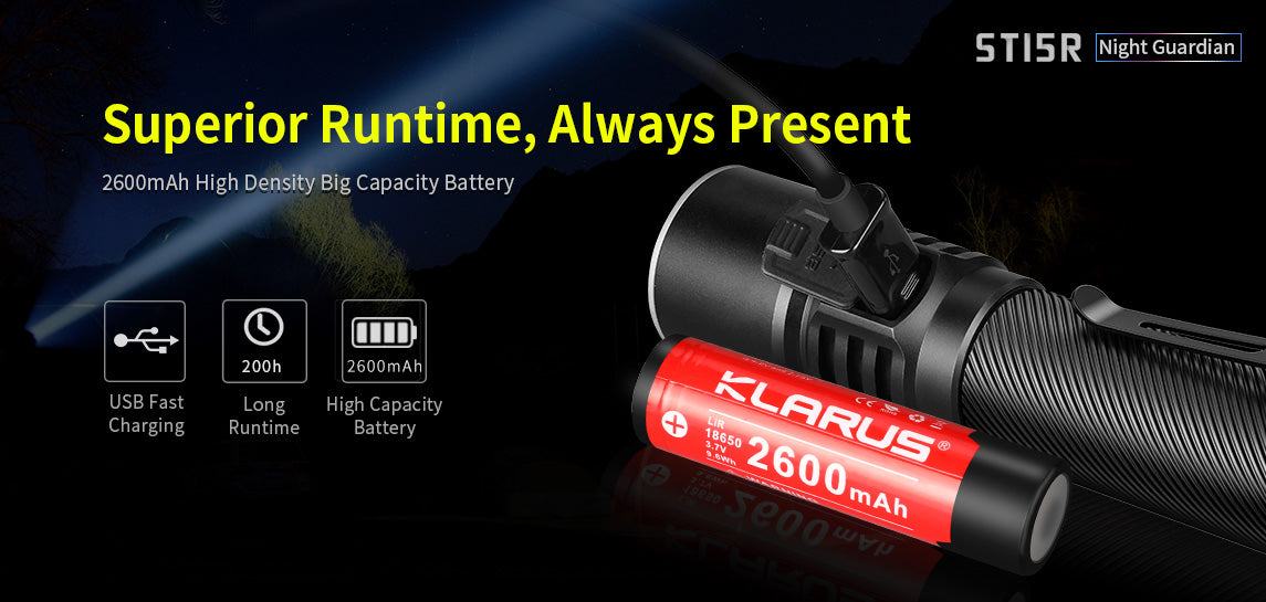 KLARUS ST15R 1200LM MULTI-FUNCTIONAL FLASHLIGHT